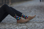 Load image into Gallery viewer, Men&#39;s Gold Marine Dot Socks
