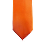 Load image into Gallery viewer, Orange Solid Satin 100% Microfiber Necktie.  Matching Pocket sold separately.
