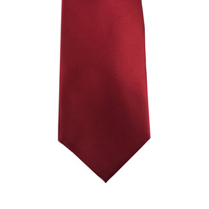 Red Solid Satin 100% Microfiber Necktie.  Matching Pocket sold separately.
