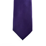 Load image into Gallery viewer, Purple Solid Satin 100% Microfiber Necktie.  Matching Pocket sold separately.
