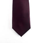 Load image into Gallery viewer, Wine Solid Satin 100% Microfiber Necktie.  Matching Pocket sold separately.
