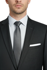 Charger l'image dans la galerie, Modern Charcoal Stretch Single Breasted, Notch Lapel Slim Fit Suit
