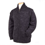 Load image into Gallery viewer, Lodge Hand Crafted Wool Sweater – Shawl Collar Zip Jacket
