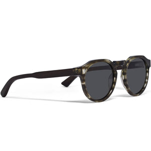 Ebony Panto Sunglasses with Black Polarized Lenses