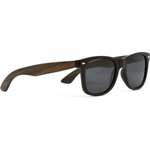 Ebony Wood Sunglasses with Black Polarized Lenses