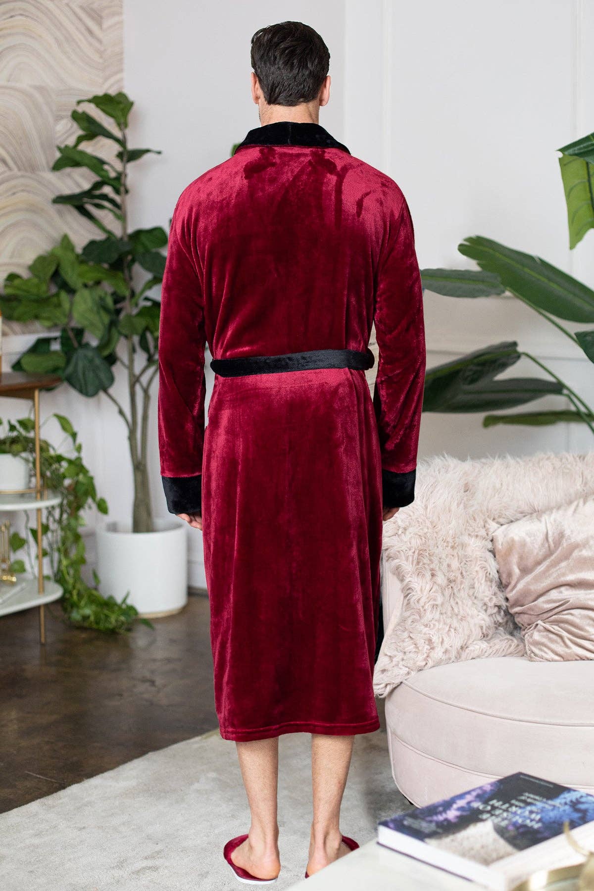 Men's Shawl Collar Fleece Robe