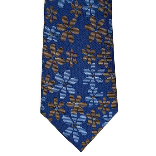 Navy Floral Silk Tie