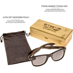 Load image into Gallery viewer, Ebony Wood Sunglasses with Black Polarized Lenses
