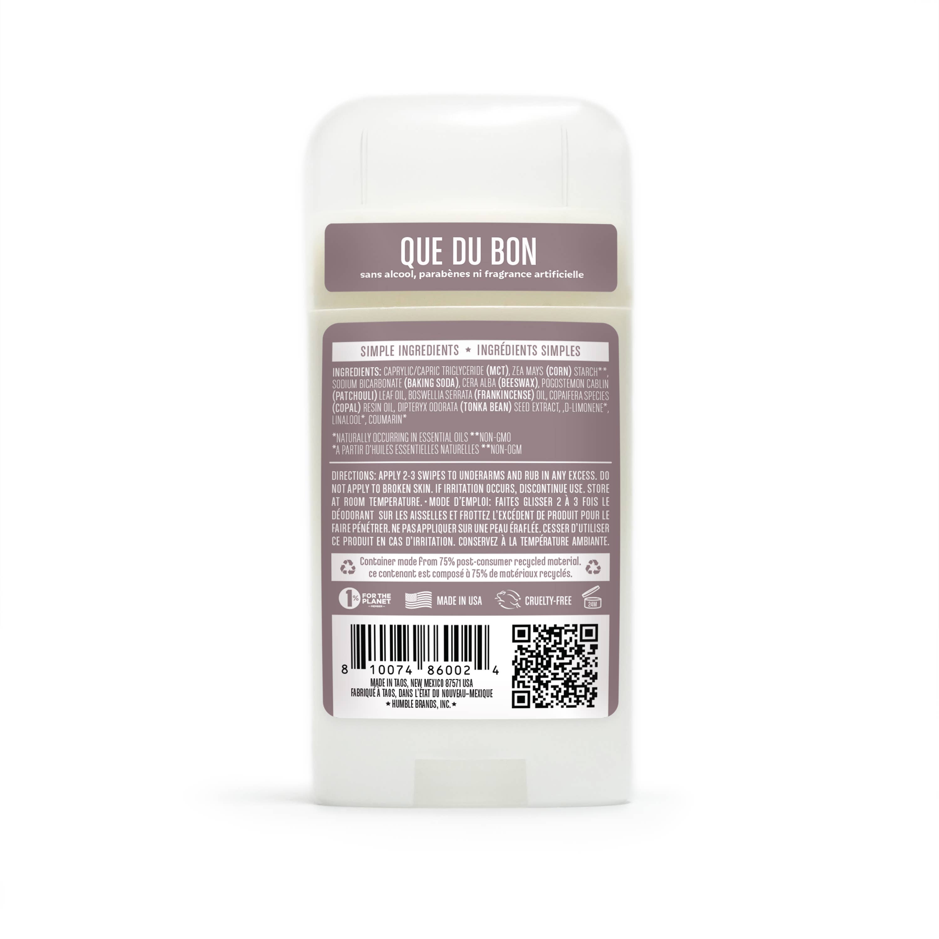Patchouli & Copal Aluminum Free Deodorant