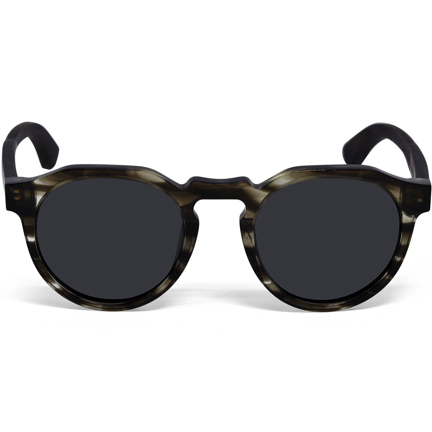 Ebony Panto Sunglasses with Black Polarized Lenses