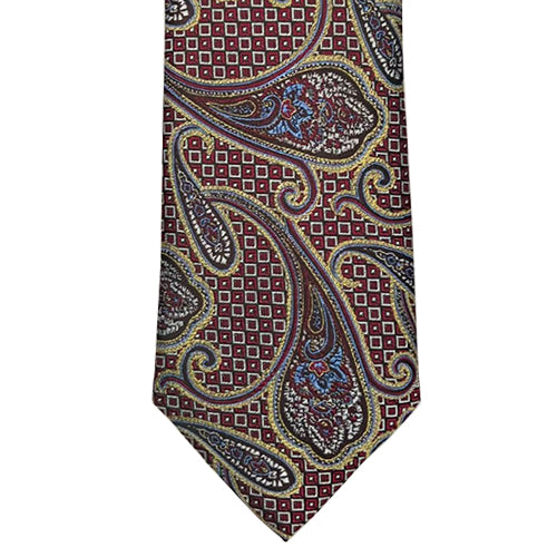 Men's 100%  Paisley Silk Woven Tie