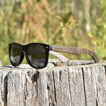 Load image into Gallery viewer, Ebony Wood Sunglasses with Black Polarized Lenses
