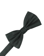 Load image into Gallery viewer, A pre-tied bow tie with asphalt herringbone pattern, shown on a plain white background.
