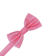Load image into Gallery viewer, A Bubblegum chevron-patterned bow tie on a solid white background.
