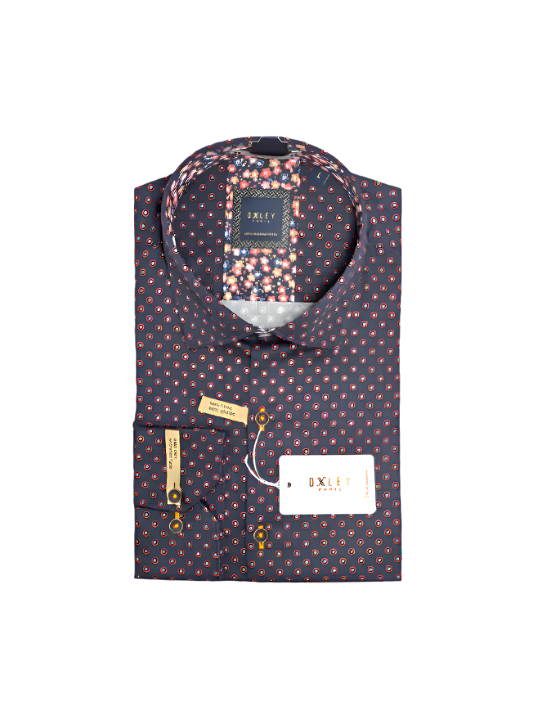 Burgundy Semi-Fitted Long Sleeve Dress Shirt