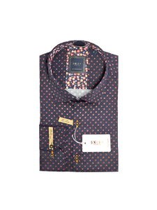Burgundy Semi-Fitted Long Sleeve Dress Shirt