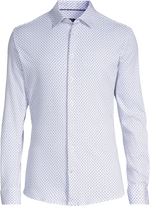 Load image into Gallery viewer, White Cotton Knit Long Sleeve Dress Shirt
