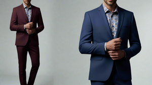 Tropical Print Cotton Knit Long Sleeve Slim Fit Sports Shirt