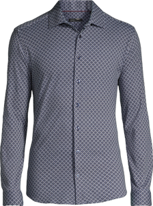Cotton Knit Long Sleeve Slim Fit Sports Shirt