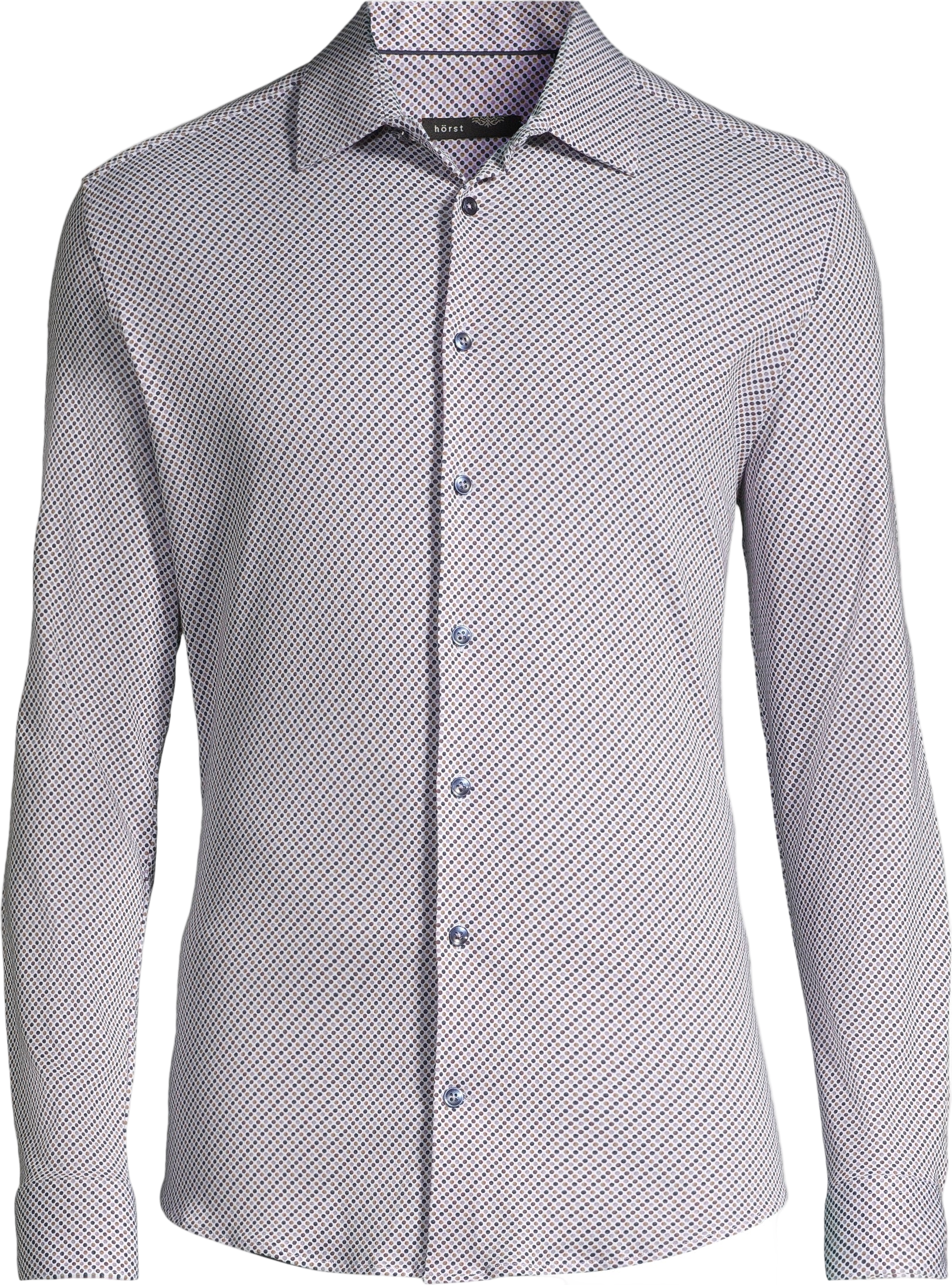 Multi Color Cotton Knit Long Sleeve Slim Fit Sports Shirt