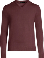 Charger l'image dans la galerie, Men's Natural Merino Wool, V-Neck Sweater
