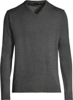Charger l'image dans la galerie, Men's Natural Merino Wool, V-Neck Sweater
