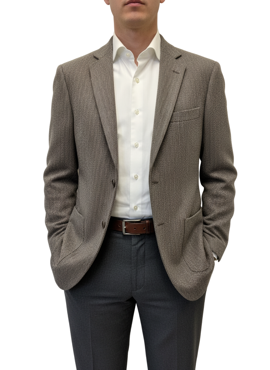 Herringbone 100% Wool Blazer