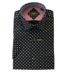 Charger l'image dans la galerie, Black Cotton Short Sleeve Shirt
