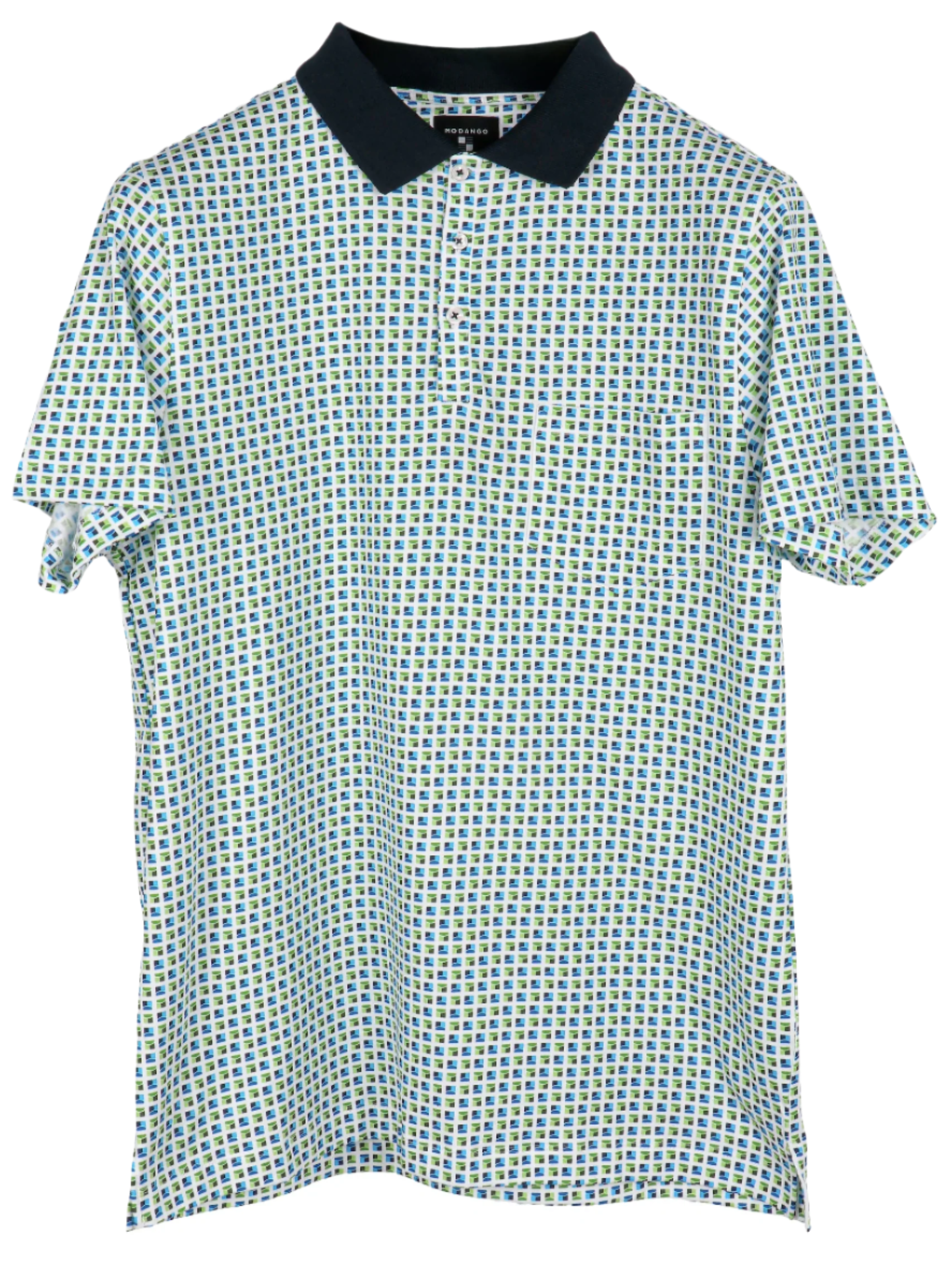 Green Cotton/Spandex Regular Fit Polo Shirt