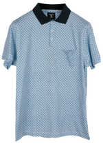 Charger l&#39;image dans la galerie, Blue Cotton/Spandex Regular Fit Polo Shirt
