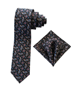 Paisley Silk Tie & Pocket Square Set