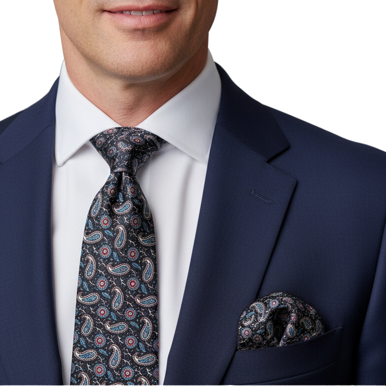 Paisley Silk Tie & Pocket Square Set