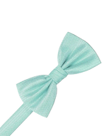 Load image into Gallery viewer, A minty blue green and white herringbone patterned bow tie on a solid white background.
