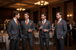 Load image into Gallery viewer, Remy Rental Package - Men’s Charcoal Grey 3-Piece Suit including pants, jacket, and a 5-button waistcoat. Features a notch lapel, 2-button jacket, and plain front pants. Includes a dress shirt, tie or bow tie, pocket square, belt, and dress shoes.
