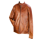 Load image into Gallery viewer, Men&#39;s Brown Genuine Leather Jacket
