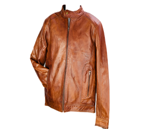 Men's Brown Genuine Leather Jacket