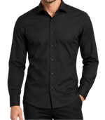 Charger l'image dans la galerie, Berlin Slim Fit Stretch Poly/Cotton Dress Shirt Long Sleeve

