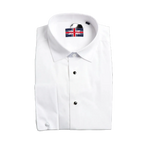 Charger l'image dans la galerie, Elegant White Non-Pleated Textured Tuxedo Shirt
