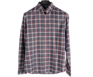 Charcoal 100% Cotton Flannel Long Sleeve Sports Shirt