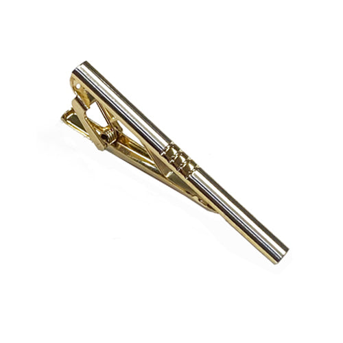 Brushed Gold and Silver Tie Bar