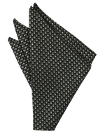 Load image into Gallery viewer, Black and Grey Micro-Neat patterned pocket Square 
