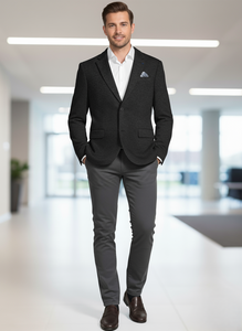 Black Notch Lapel Blazer
