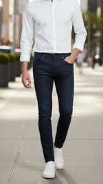 Load image into Gallery viewer, Blue Stretch Slim Fit Jeans
