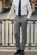 Charger l'image dans la galerie, Ethan Heather Grey Super 150's Luxury Viscose Blend Pants, Adjustable Waist
