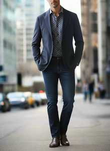 Cotton Knit Long Sleeve Slim Fit Sports Shirt