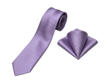 Load image into Gallery viewer, Lilac silk Tie and pocket square set
