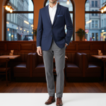 Load image into Gallery viewer, Navy Notch Lapel Blazer
