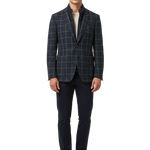 Load image into Gallery viewer, Slim Fit Window Pane Wool Sport Jacket w Removable Insert
