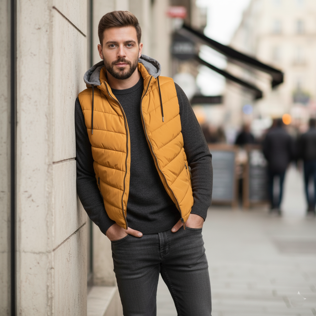 Sleeveless Quilted Pattern Vest Sport Jacket