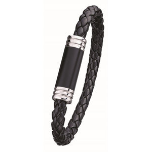 Steel & Leather Bracelet